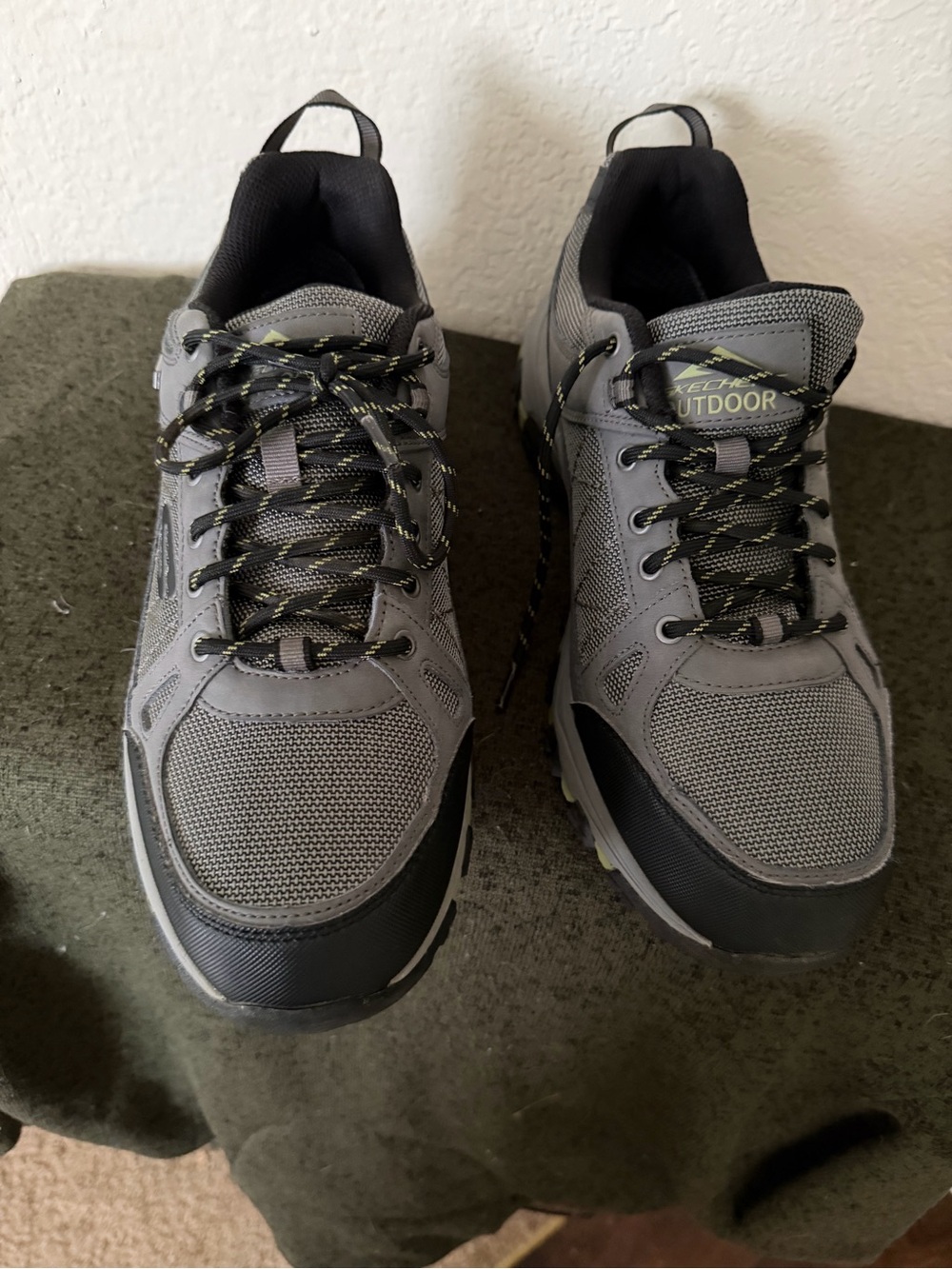 Skechers Men's Gray and Black Outdoor Trail Sneakers